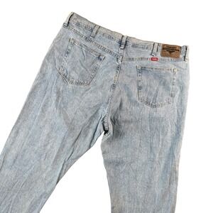 Wrangler Mens Light Wash Relaxed Fit Denim Jeans Size 40x33 Workwear Utility